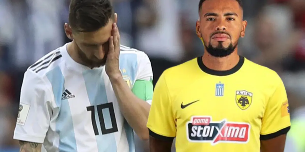 Lionel Messi, al lado Alexander Callens.