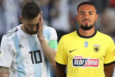 Lionel Messi, al lado Alexander Callens.