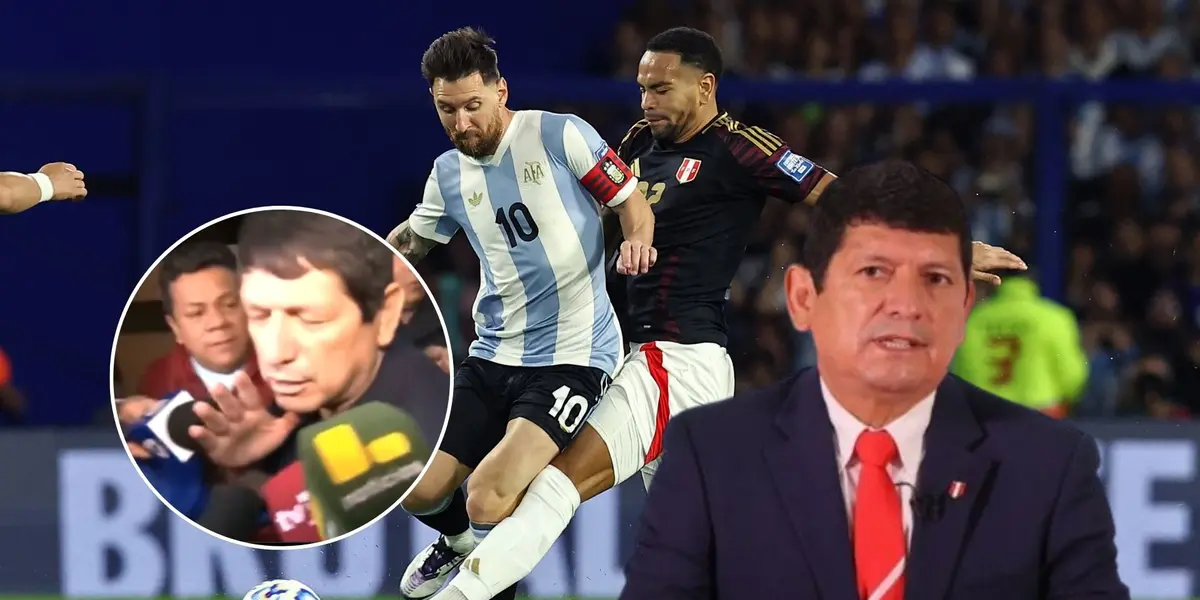 Lionel Messi - Alexander Callens - Agustín Lozano (Foto: Conmebol)