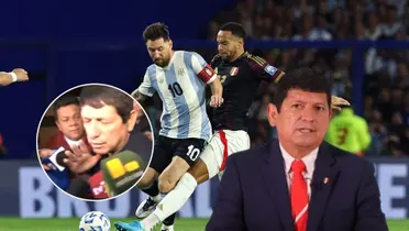 Lionel Messi - Alexander Callens - Agustín Lozano (Foto: Conmebol)