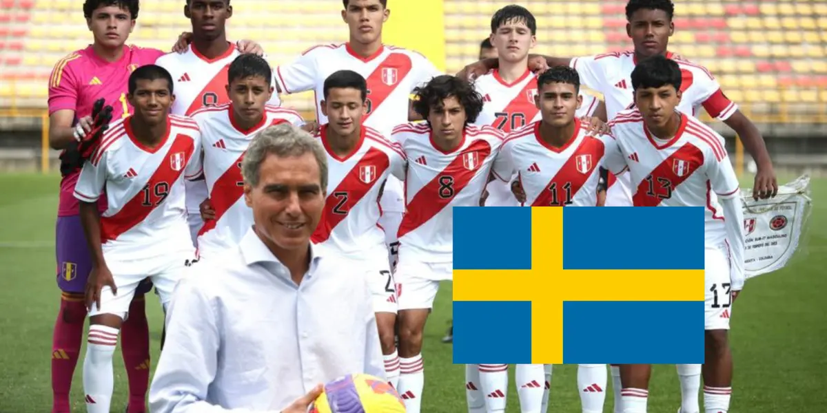 Los jugadores de la Sub - 17 posando, al lado 'Chemo' del Solar. FOTO: Infobae