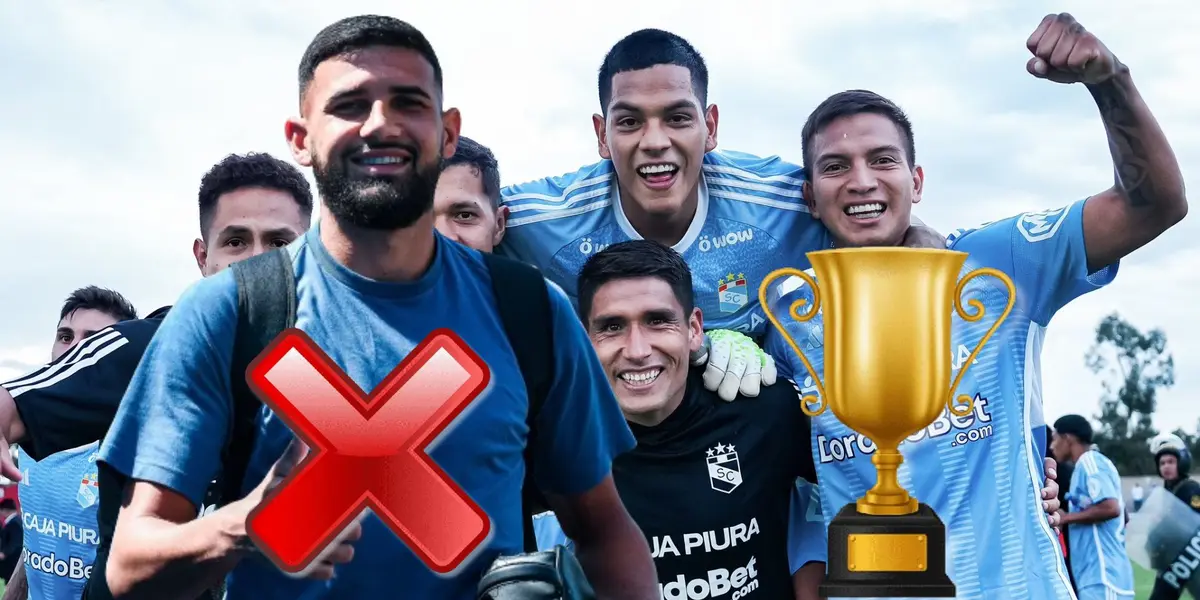 Los jugadores de Sporting Cristal festejando junto a Ignacio Da Silva