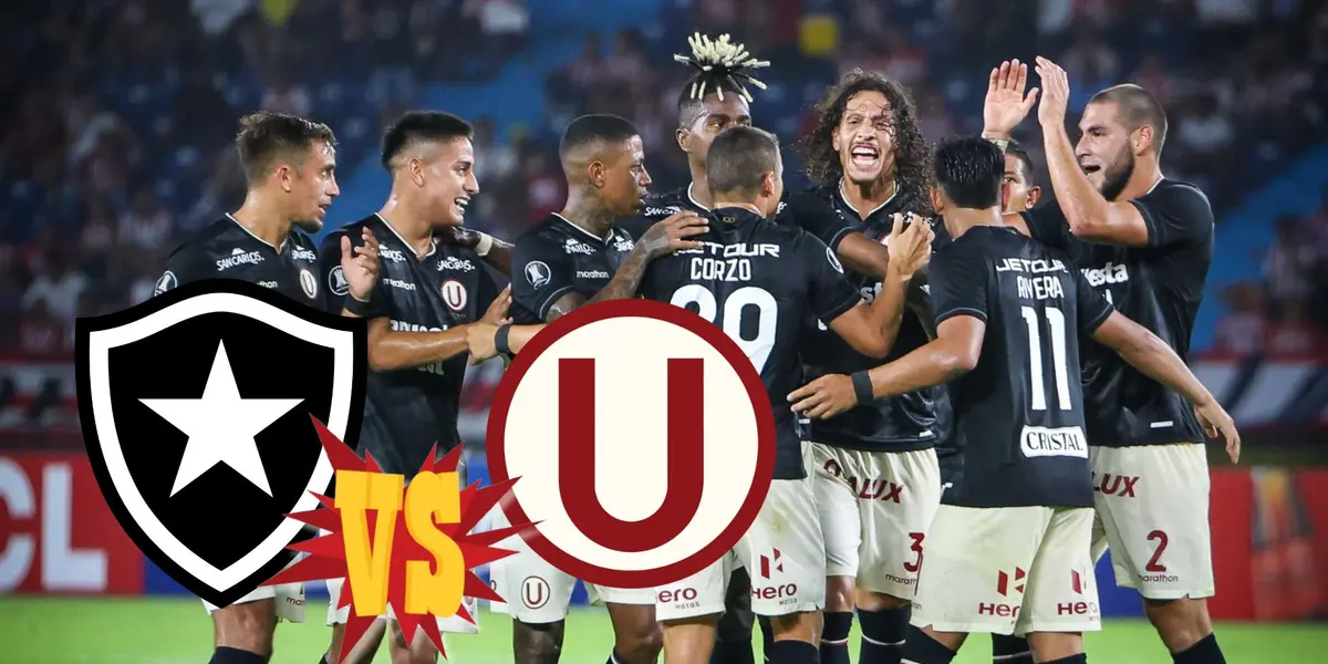 Los jugadores de Universitario de Deportes celebrando en Copa Libertadores