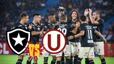 Los jugadores de Universitario de Deportes celebrando en Copa Libertadores