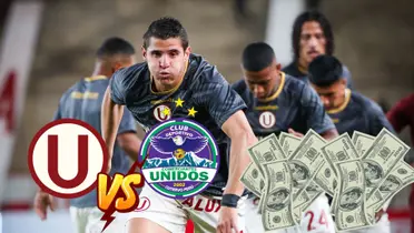 Los jugadores de Universitario de Deportes en el calentamiento previo de hoy