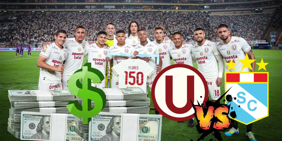 Los jugadores de Universitario de Deportes en el Estadio Monumental de Ate