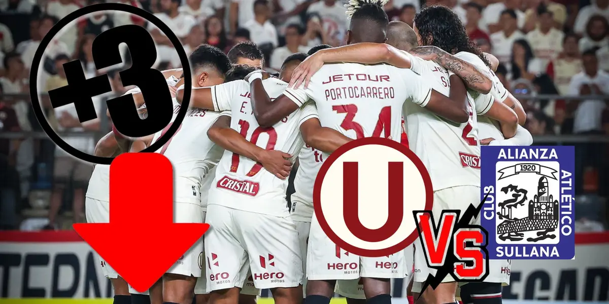 Los jugadores de Universitario de Deportes reunidos antes de iniciar un partido