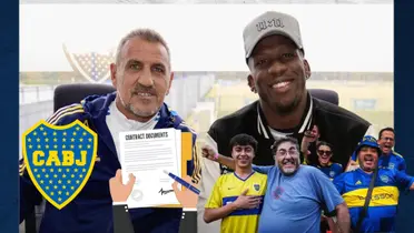 Luis Advíncula al lado de Raúl Cascini en Boca Juniors 
