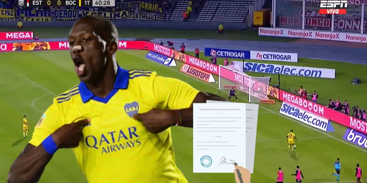 Luis Advíncula festejando con la camiseta de Boca Juniors