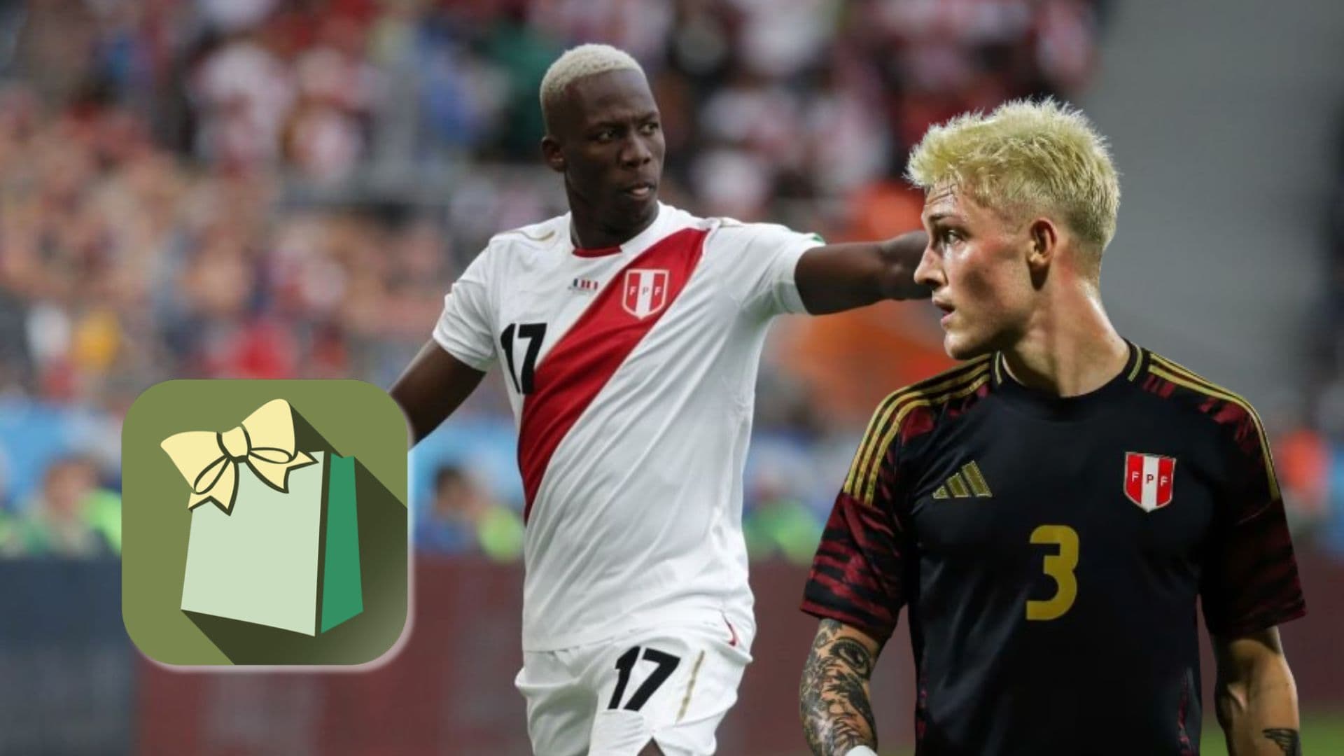 Luis Advíncula y Oliver Sonne con la camiseta de la Selección Peruana