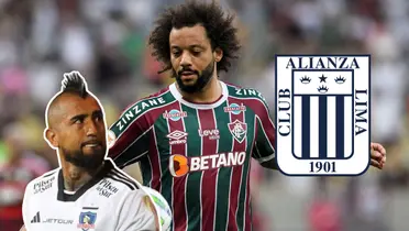 Marcelo controlando el balón y Vidal mirando preocupado (Foto: Trivela)