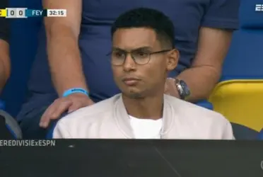 Marcos López estuvo presente en el encuentro del Feyenoord desde las tribunas