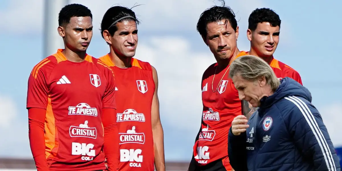 Marcos López - Luis Abram - Ricardo Gareca - Gianluca Lapadula - Matías Succar (Foto: Selección Peruana)