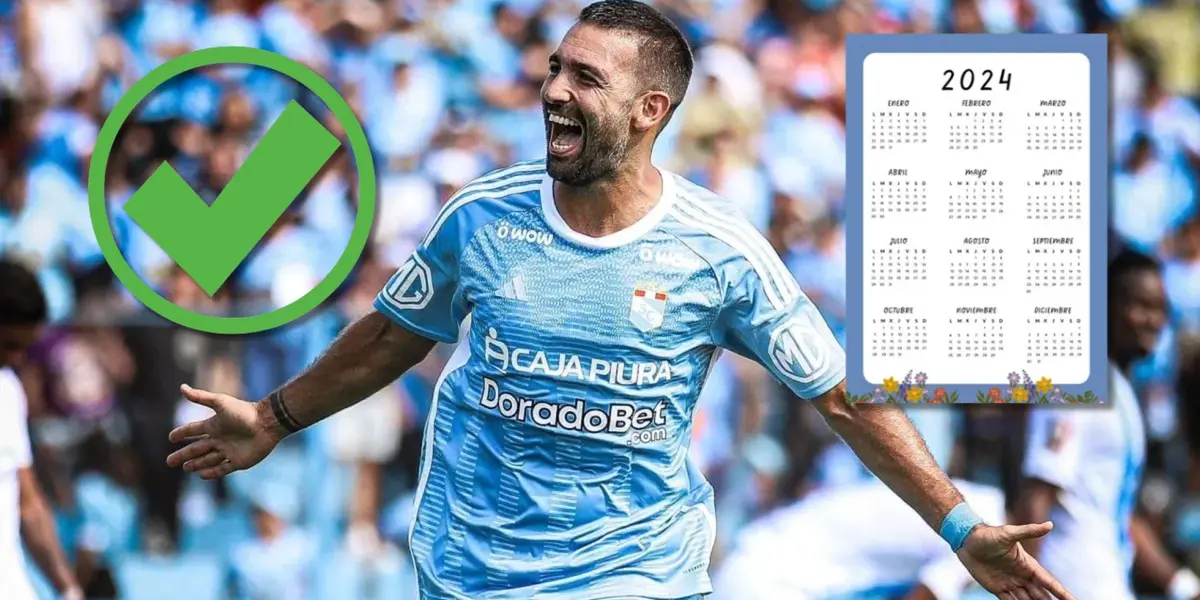 Martín Cauteruccio celebrando uno de sus tantos goles con la camiseta de Sporting Cristal