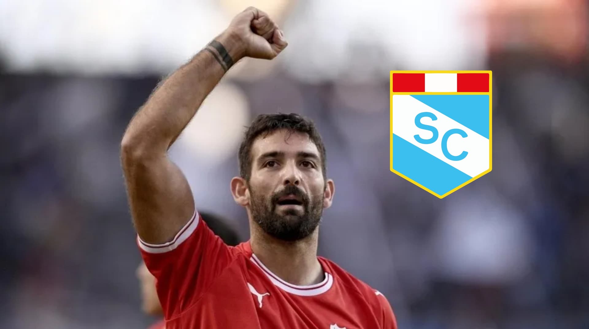 Martín Cauteruccio con la camiseta de Sporting Cristal.