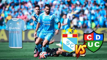 Martín Cauterucio y Jesús Pretell disputando una acción de juego en el Cristal vs Comercio