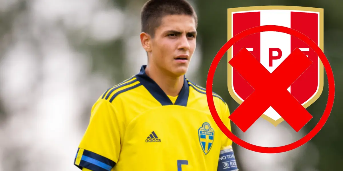 Matteo Pérez con la Selección de Suecia