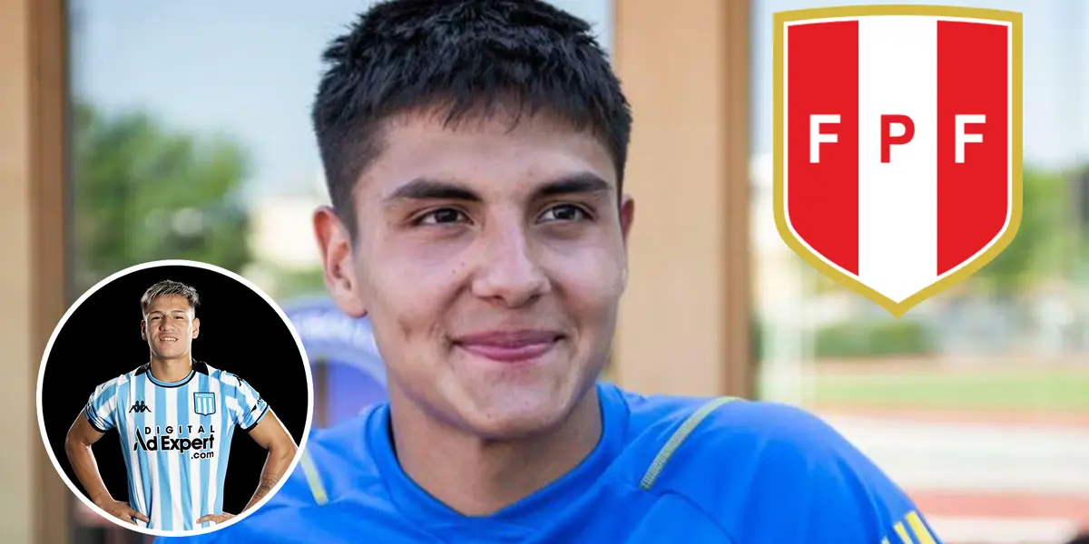 Matteo Pérez feliz y Axel Cabellos en Racing Club (Foto: Selección de Suecia y Racing Club)