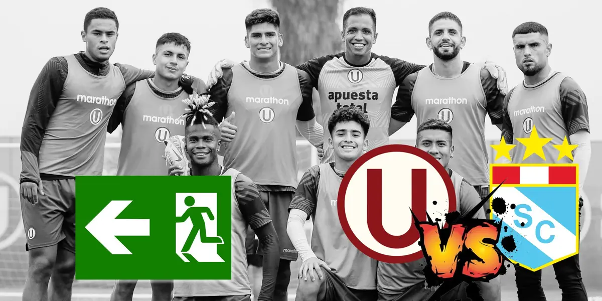 Olivares, Concha, Di Benedetto, Ureña y Portocarrero junto a otros compañeros de Universitario