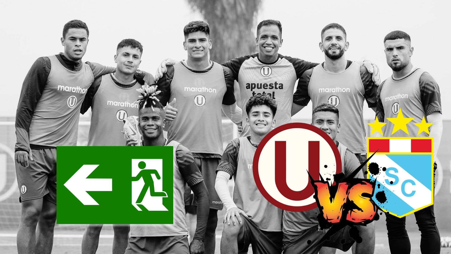 Olivares, Concha, Di Benedetto, Ureña y Portocarrero junto a otros compañeros de Universitario