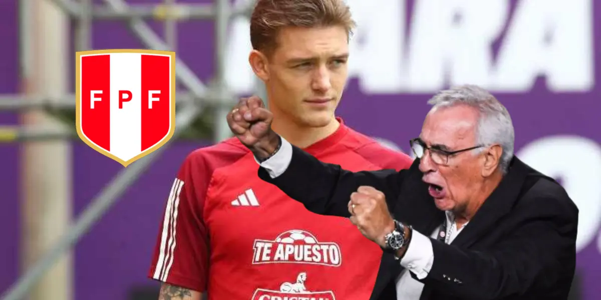 Oliver Sonne, al lado Jorge Fossati.