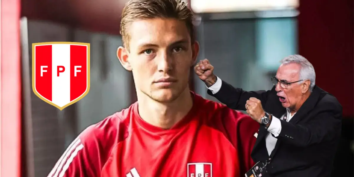 Oliver Sonne, al lado Jorge Fossati.