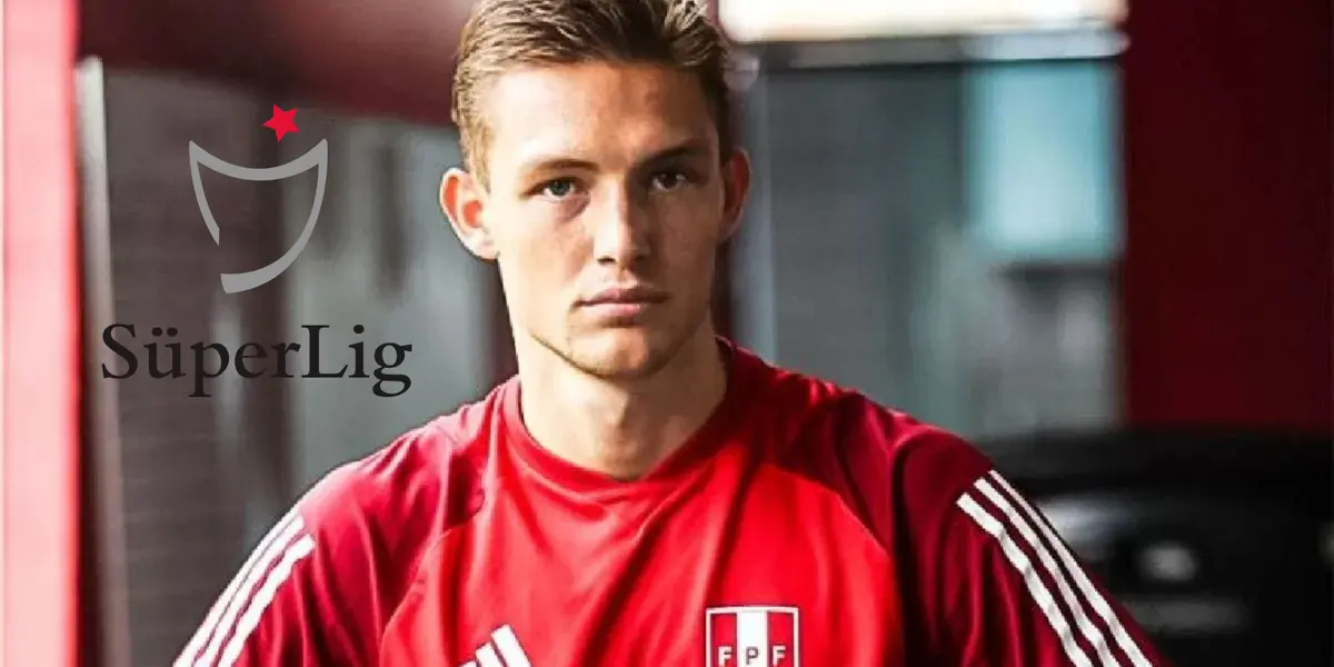 Oliver Sonne con el buzo de la Selección Peruana.