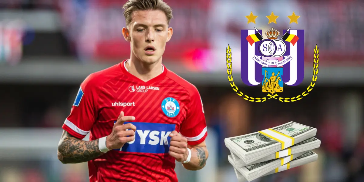 Oliver Sonne con la camiseta del Silkeborg de Dinamarca. FOTO: Transfermarkt