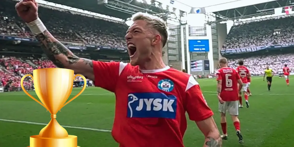 Oliver Sonne gritando su gol (Foto: Captura)