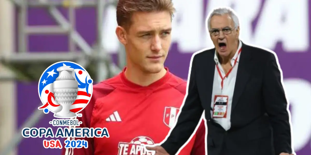 Oliver Sonne serio y Jorge Fossati gritando (Foto: Selección Peruana)