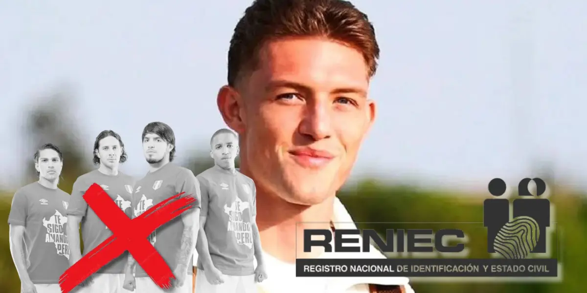 Oliver Sonne y debajo los 4 Fantásticos de la Selección Peruana