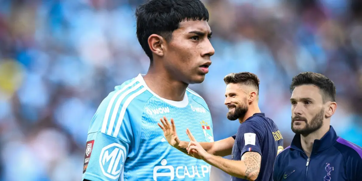 Olivier Giroud - Hugo Lloris - Maxloren Castro (Foto: Club Sporting Cristal)