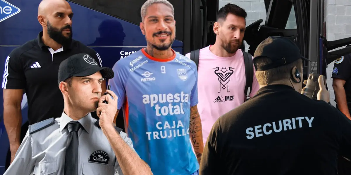 Paolo Guerrero al mismo estilo de Lionel Messi tiene sus guardaespaldas