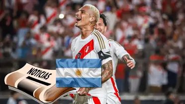Paolo Guerrero celebrando su gol junto a Gianluca Lapadula