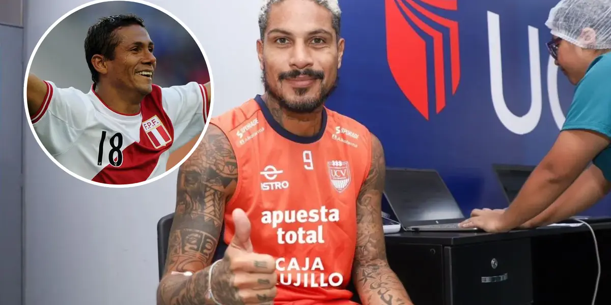 Paolo Guerrero con el dedo hacia arriba, Willian Chiroque con Perú (Foto: César Vallejo)