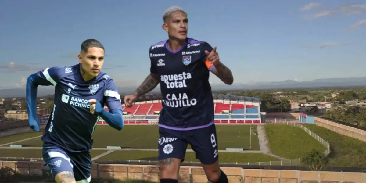 Paolo Guerrero con la camiseta de Liga de Quito y César Vallejo. FOTO: 'X'