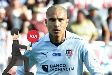 Paolo Guerrero con la camiseta de Liga Deportiva Universitaria de Quito.