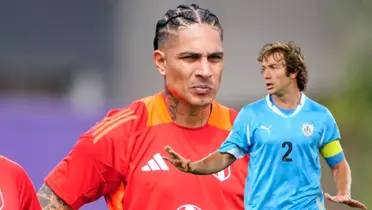 Paolo Guerrero - Diego Lugano (Foto: Tercer Milenio TV Perú)