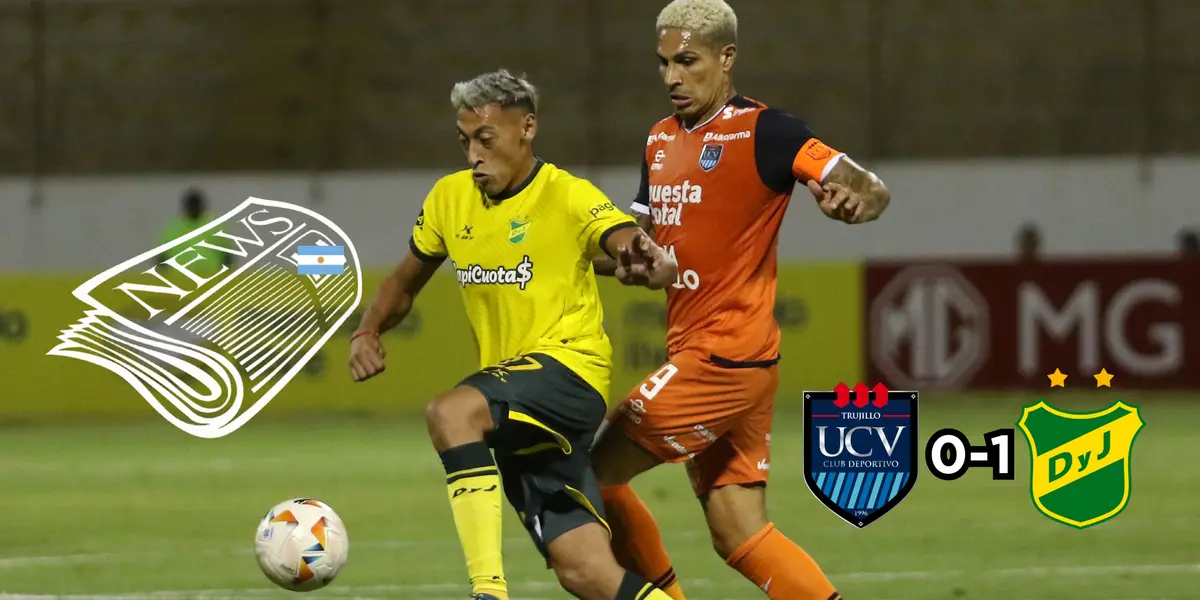 Paolo Guerrero jugando ante Defensa y Justicia por Copa Sudamericana. FOTO: Conmebol