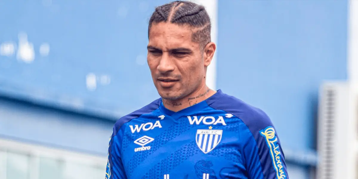 Paolo Guerrero sufrió un duro golpe por parte del conjunto del Avai