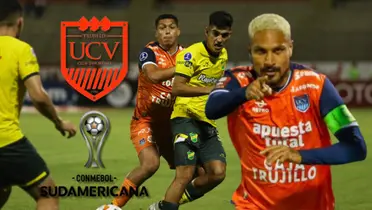 Paolo Guerrero viendo una de las acciones del duelo entre UCV vs Defensa y Justicia