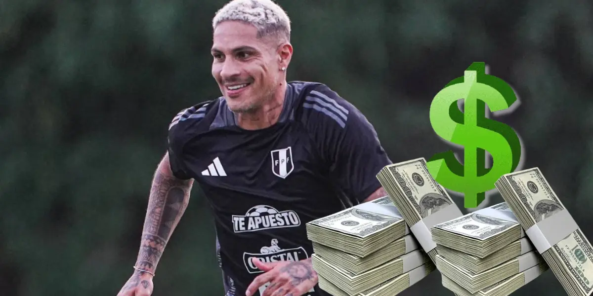 Paolo Guerrero vistiendo la camiseta de la Selección Peruana