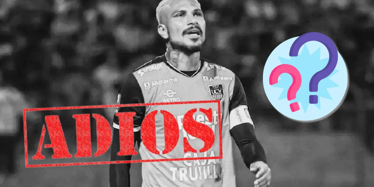 Paolo Guerrero vistiendo la camiseta de la UCV en un fondo blanco y negro