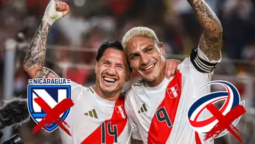 Paolo Guerrero y Gianluca Lapadula celebrando
