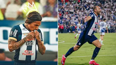 Paolo Guerrero y Hernán Barcos (Foto: Conmebol Libertadores y Alianza Lima).