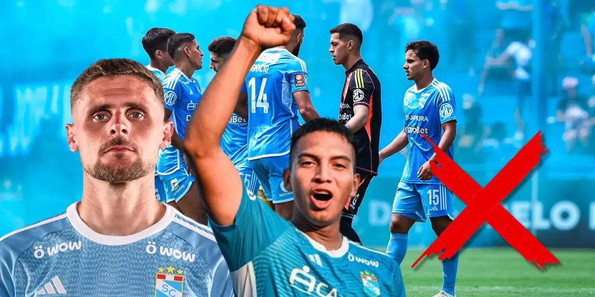 Pasquini, Távara y detrás los jugadores de Sporting Cristal en el Estadio Alberto Gallardo