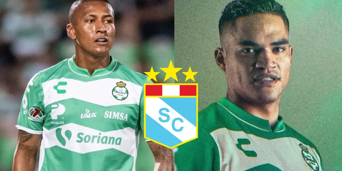 Pedro Aquino - Anderson Santamaría (Foto: Santos Laguna)