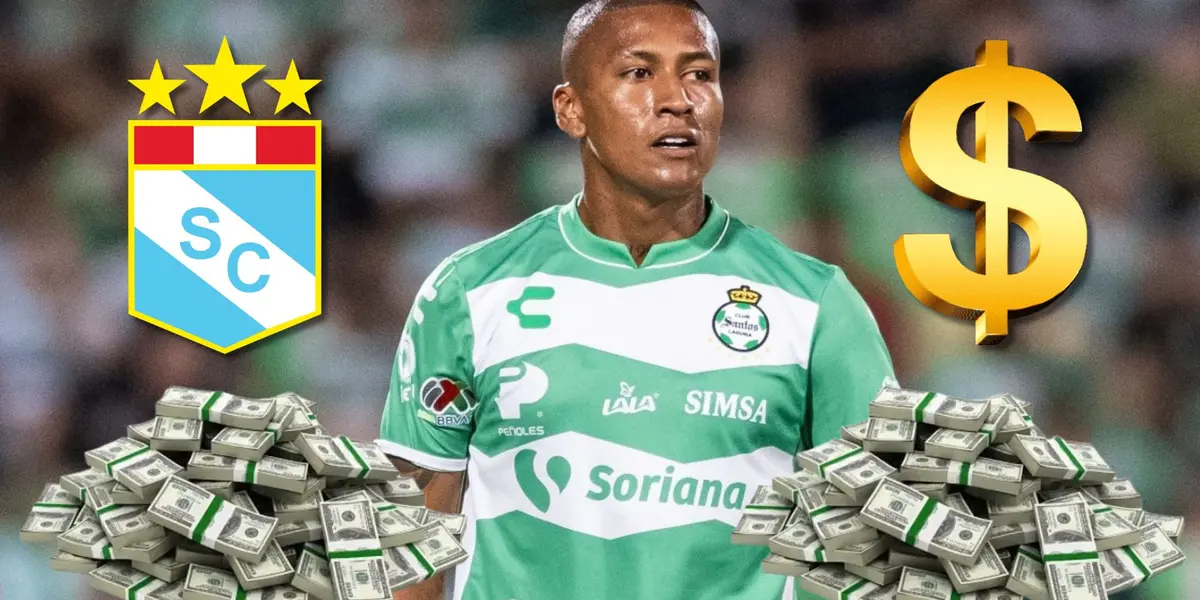 Pedro Aquino vistiendo la camiseta del Santos Laguna