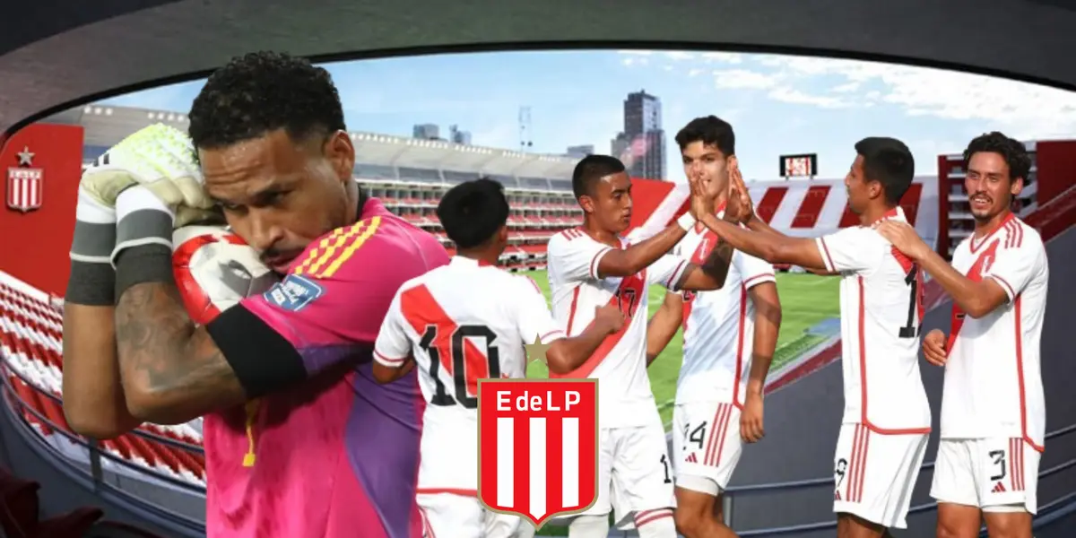 Pedro Gallese, al lado los jugadores de la Selección Peruana Sub - 23.