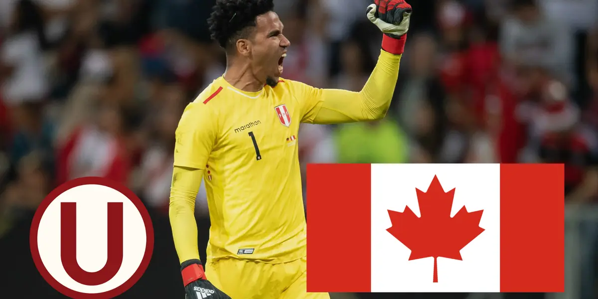 Pedro Gallese celebrando con la mano extendida